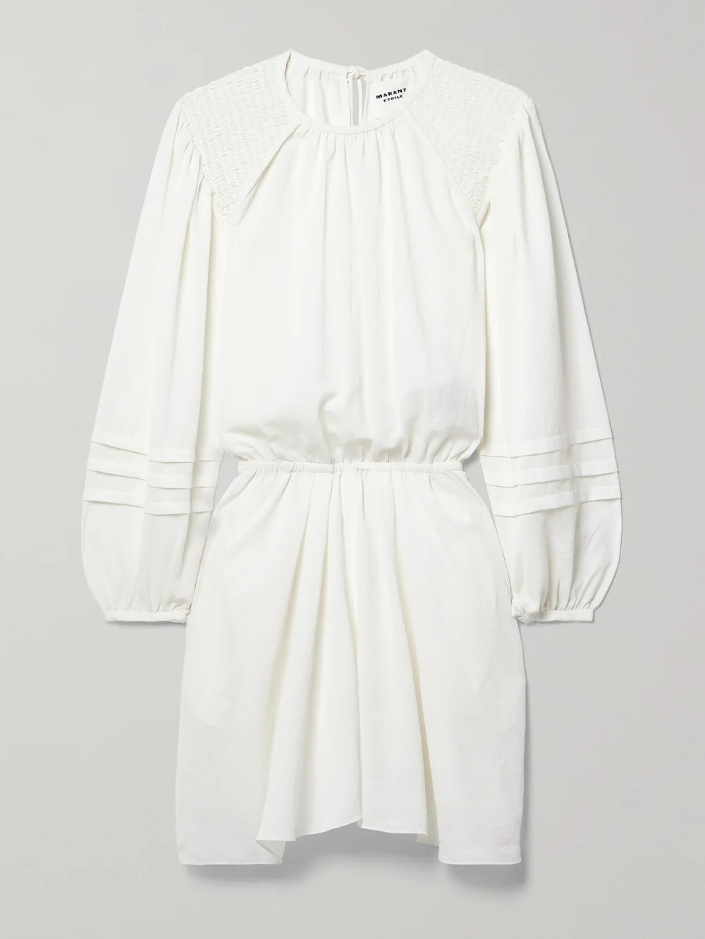 Marant Étoile Ladjo Crepe De Chine Mini Dress in ecru