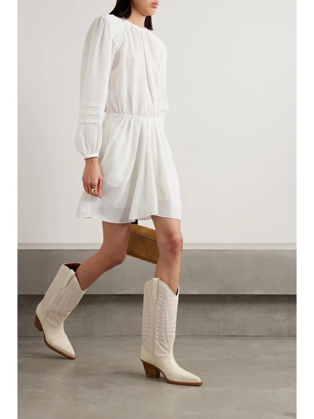Marant Étoile Ladjo Crepe De Chine Mini Dress, worn by a model
