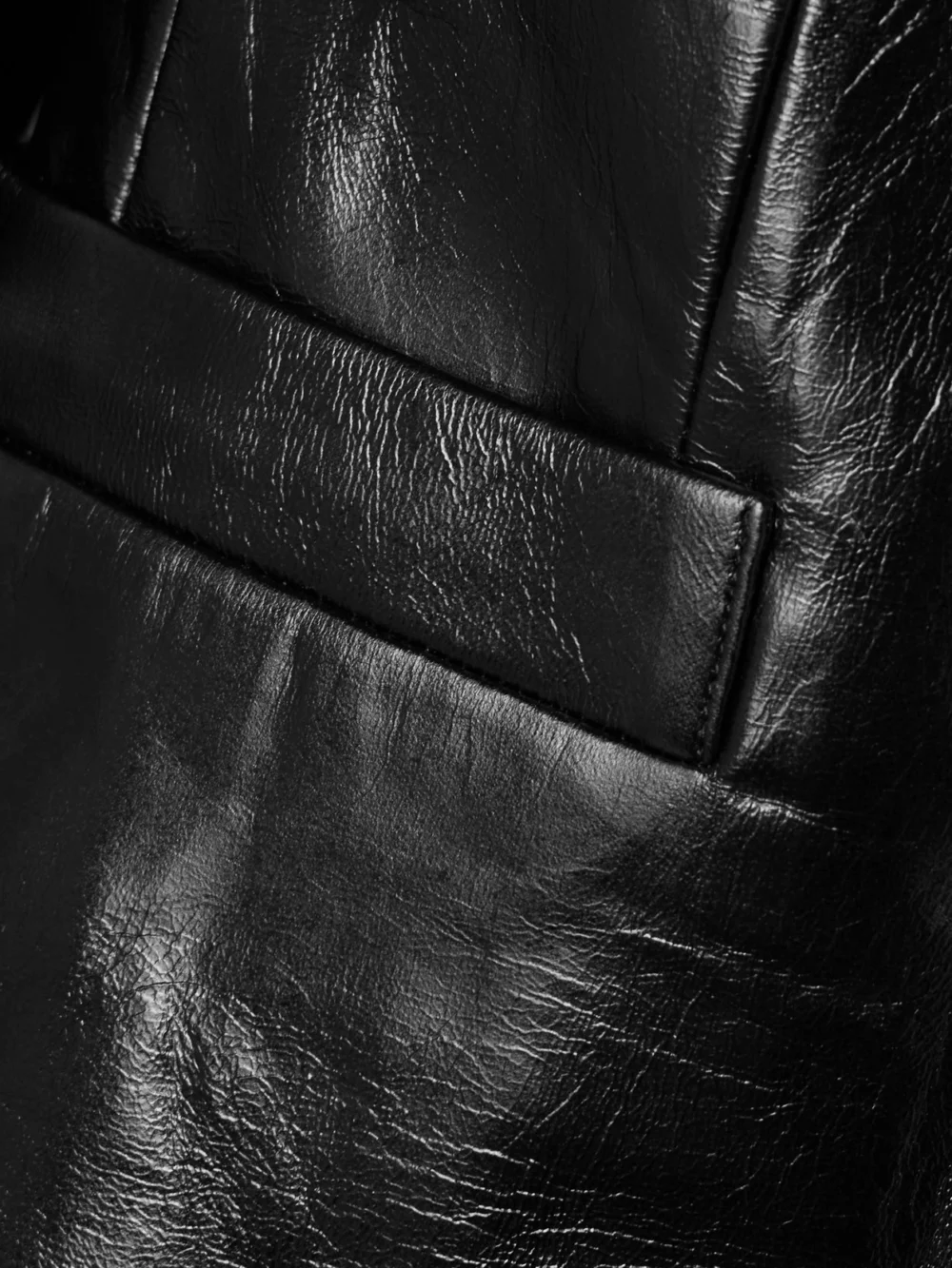 Close-up detail of the Maria McManus Crinkled-leather Jacket