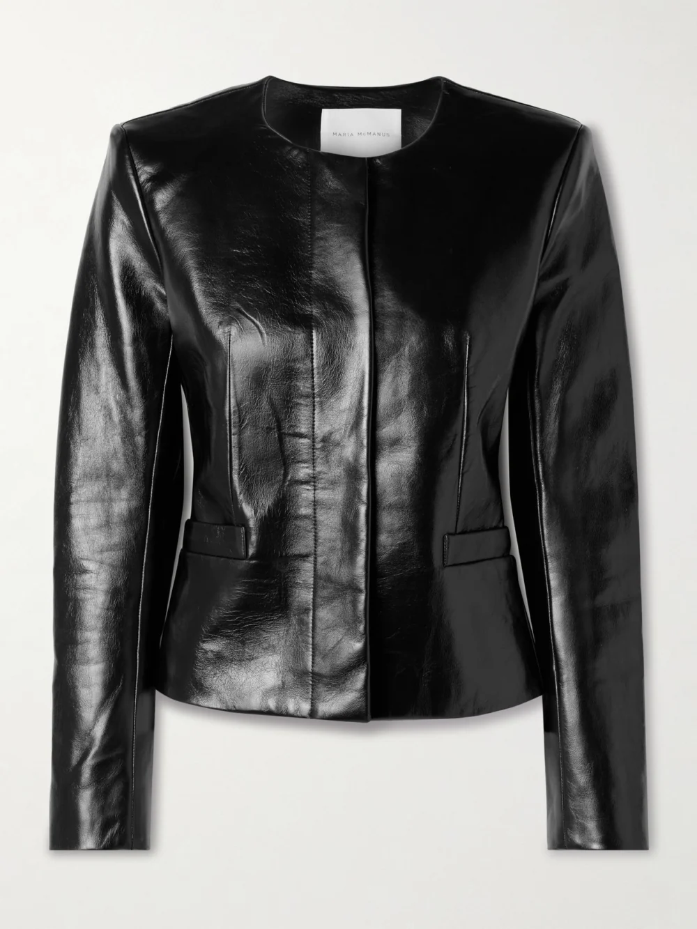Maria McManus Crinkled-leather Jacket in black