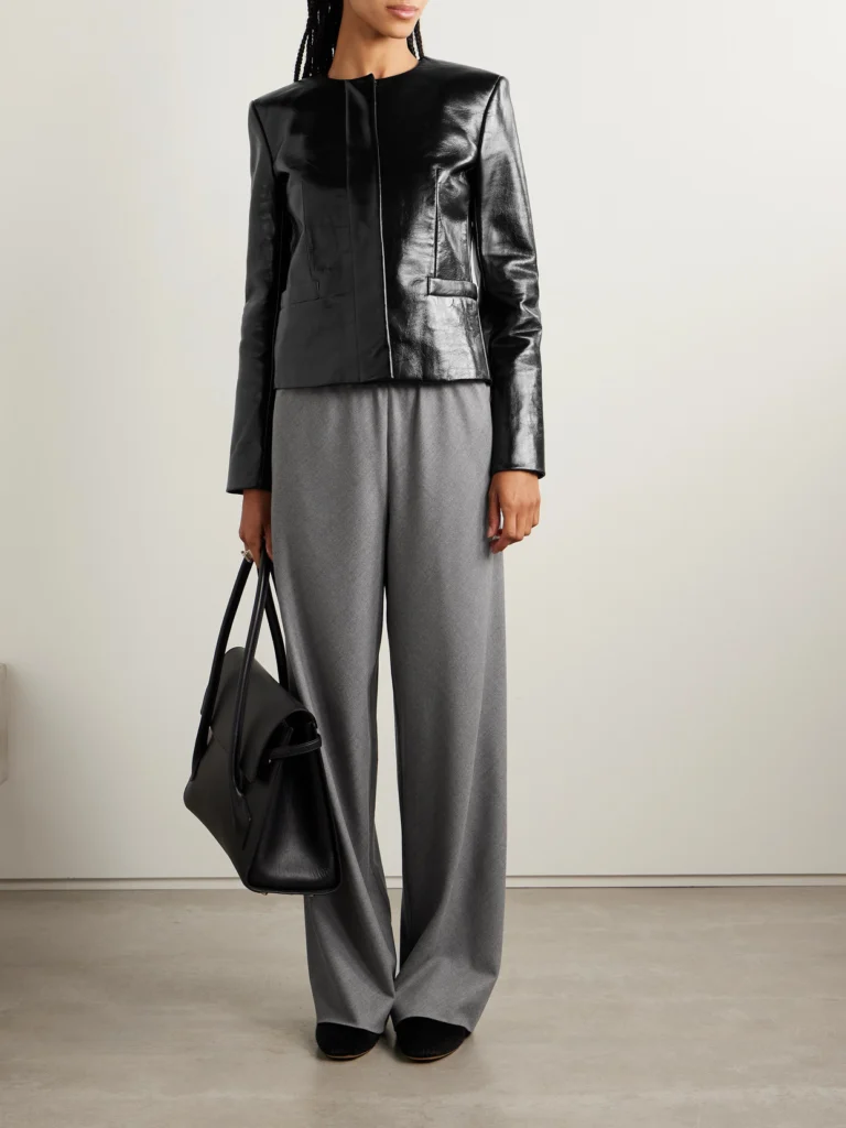 Maria McManus Crinkled-leather Jacket