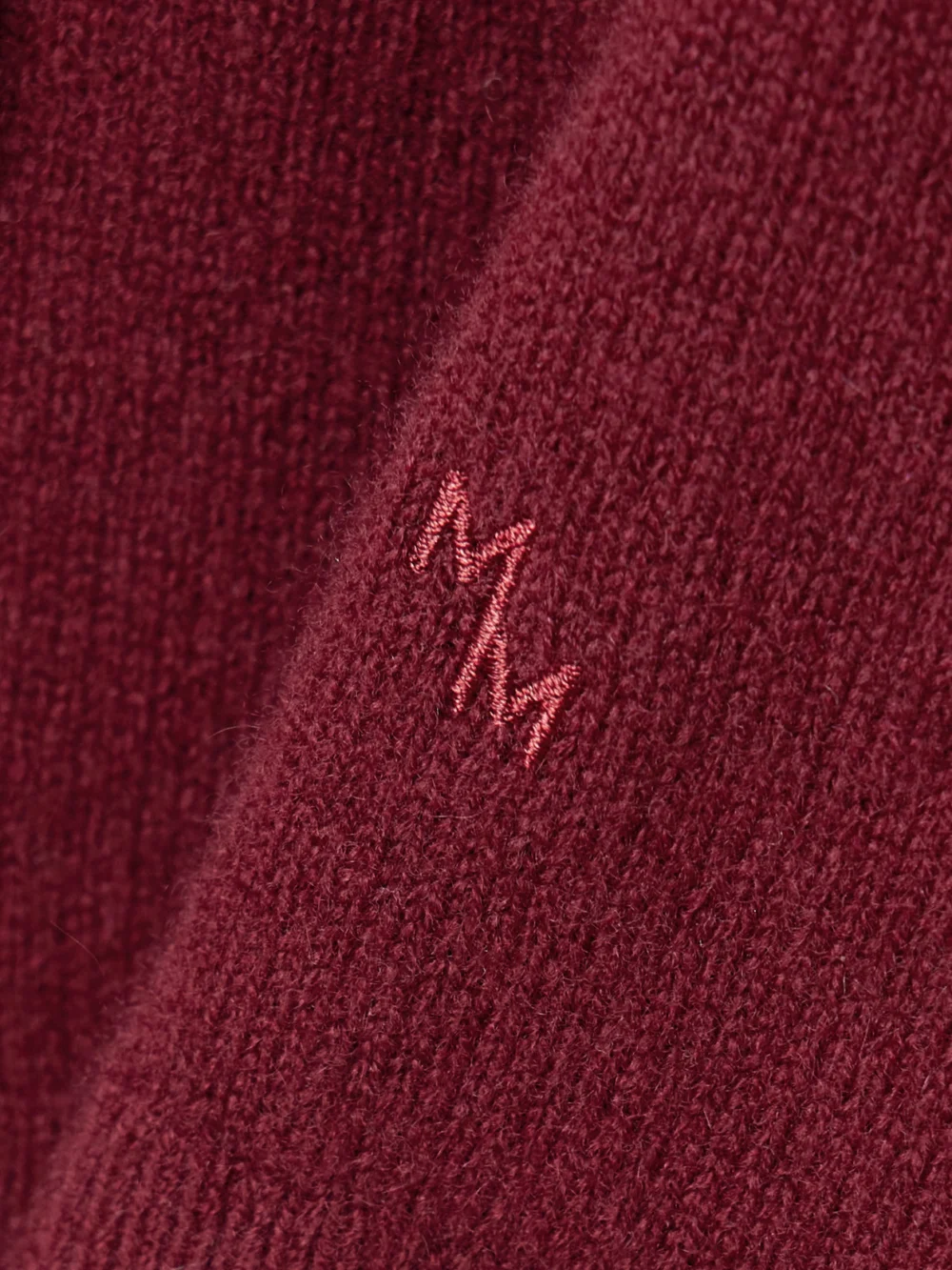 Close-up detail of the Maria McManus Shrunken Wool and Cashmere-blend Cardigan