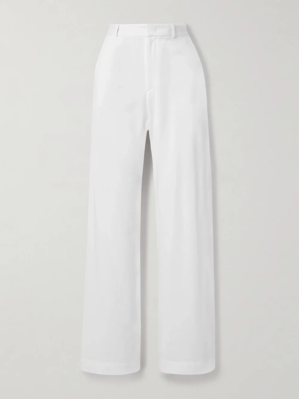 Marie Adam-Leenaerdt Cotton-jersey Wide Leg Pants in white