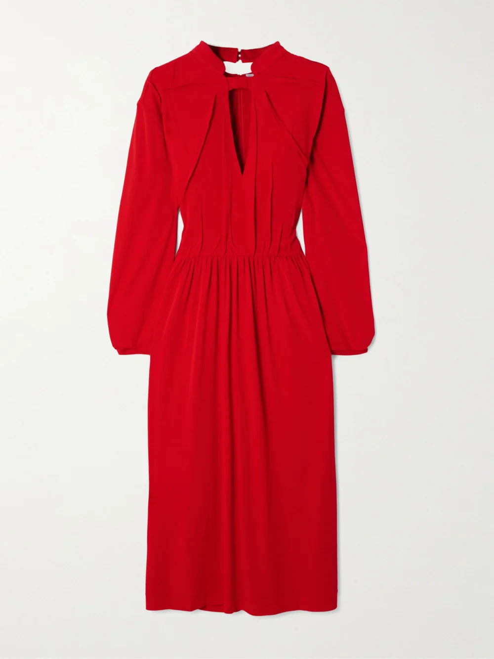Marie Adam-Leenaerdt Crepe Midi Dress in red