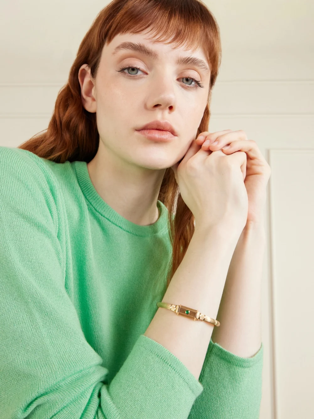 Marie Lichtenberg 18-karat Gold Emerald Bracelet, styled view