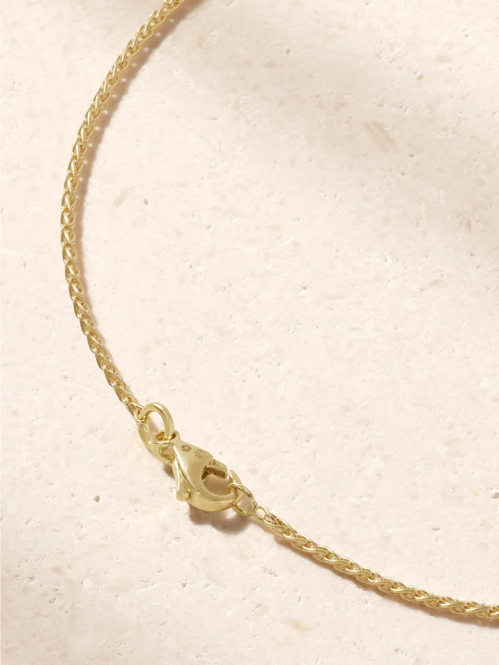 Back view of the Marie Lichtenberg Jumbo Weight + Spiga Chain 18-karat Gold Necklace
