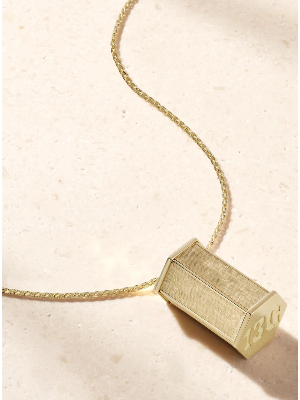 Marie Lichtenberg Jumbo Weight + Spiga Chain 18-karat Gold Necklace