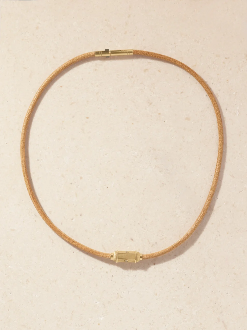 Marie Lichtenberg Micro Lasso 18-karat Gold Diamond Necklace
