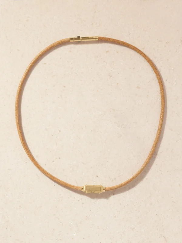 Marie Lichtenberg Micro Lasso 18-karat Gold Diamond Necklace