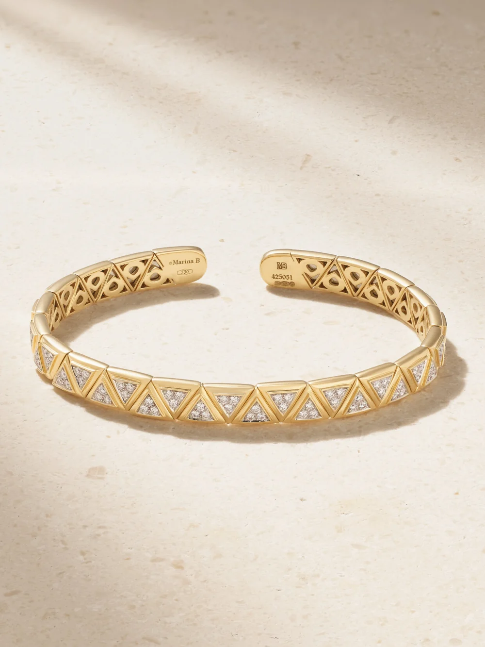Marina B Triangoli 18-karat Gold Diamond Bangle in m