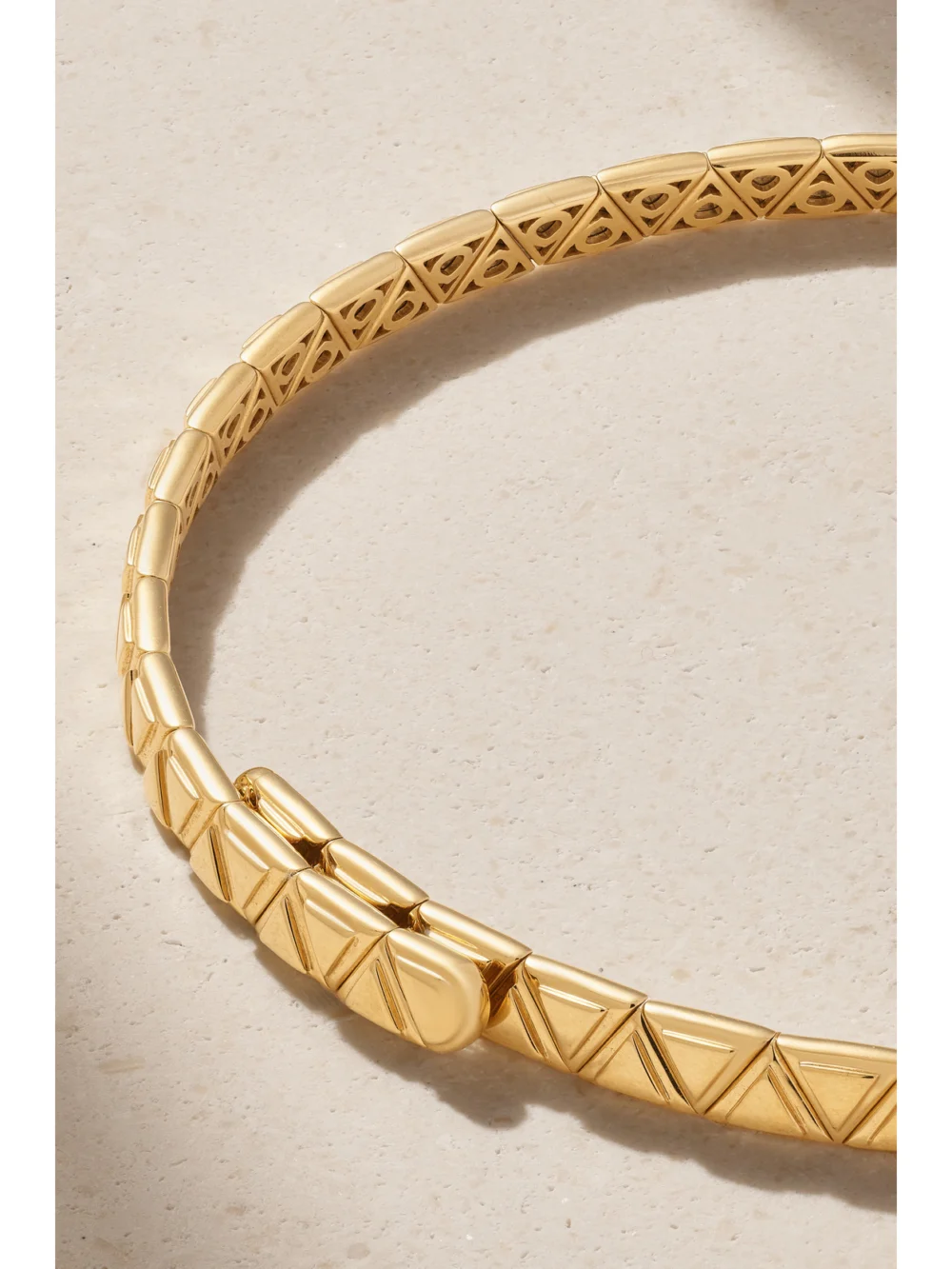 Back view of the Marina B Triangoli 18-karat Gold Diamond Choker