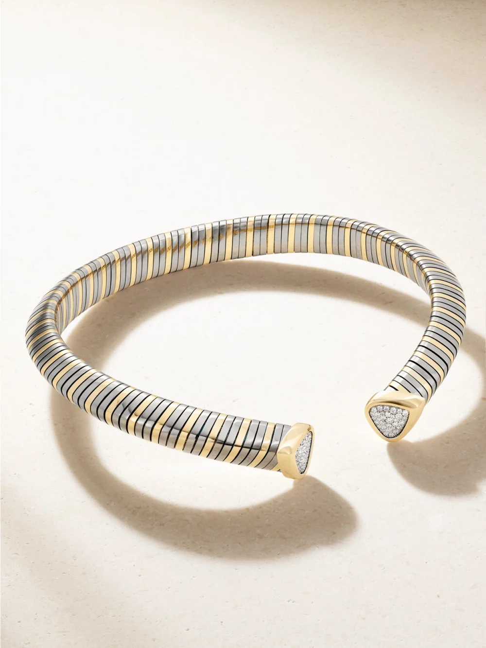 Marina B Trisola 18-karat Gold, Titanium and Diamond Necklace