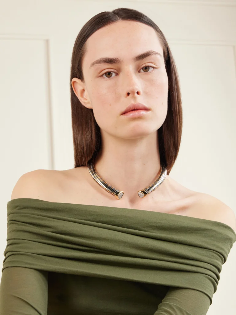 Marina B Trisola 18-karat Gold, Titanium and Diamond Necklace