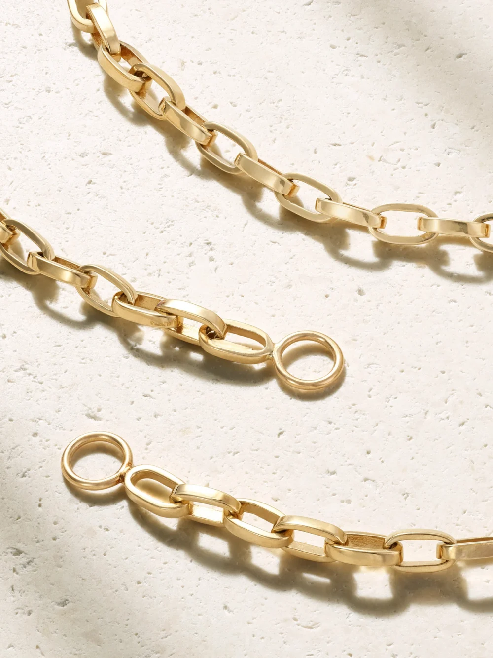 Back view of the Marla Aaron Biker 14-karat Gold Chain Necklace