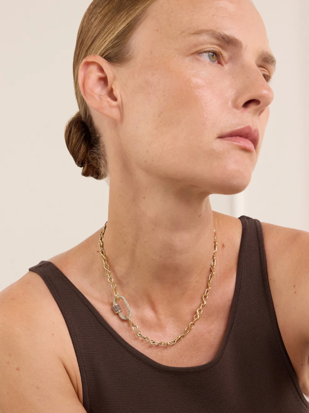 Marla Aaron Myriad 18-karat Gold Necklace, styled view