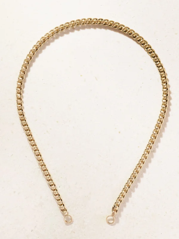 Marla Aaron Rolling Curb 14-karat Gold Chain Necklace