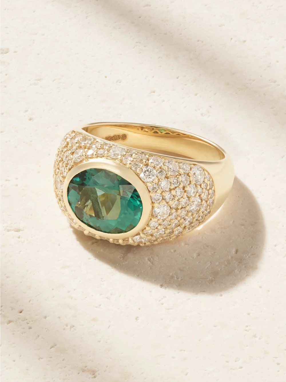 Marlo Laz La Salina 14-karat Gold, Indicolite and Diamond Ring in blue