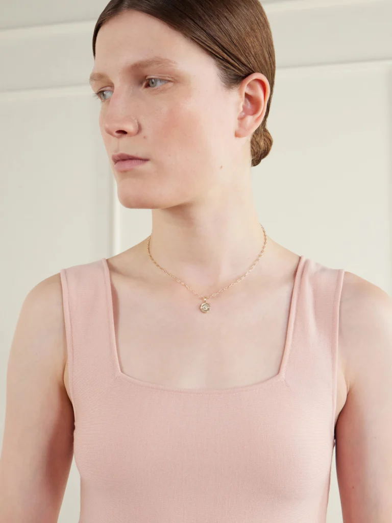 Marlo Laz Wee Porte Bonheur 14-karat Gold Diamond Necklace