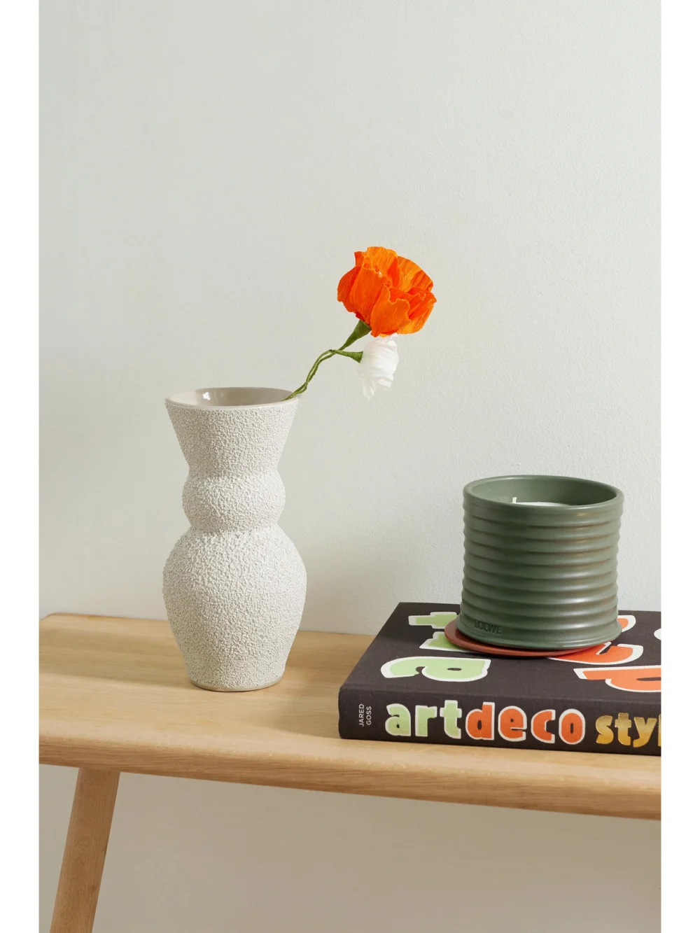 Marloe Marloe Lucie Glazed Ceramic Vase, styled view