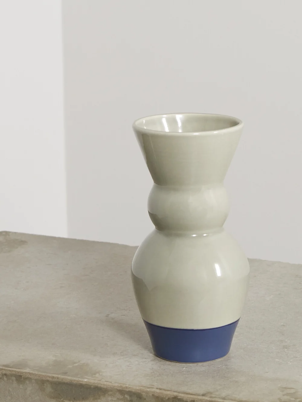 Marloe Marloe Lucie Glazed Ceramic Vase in gray