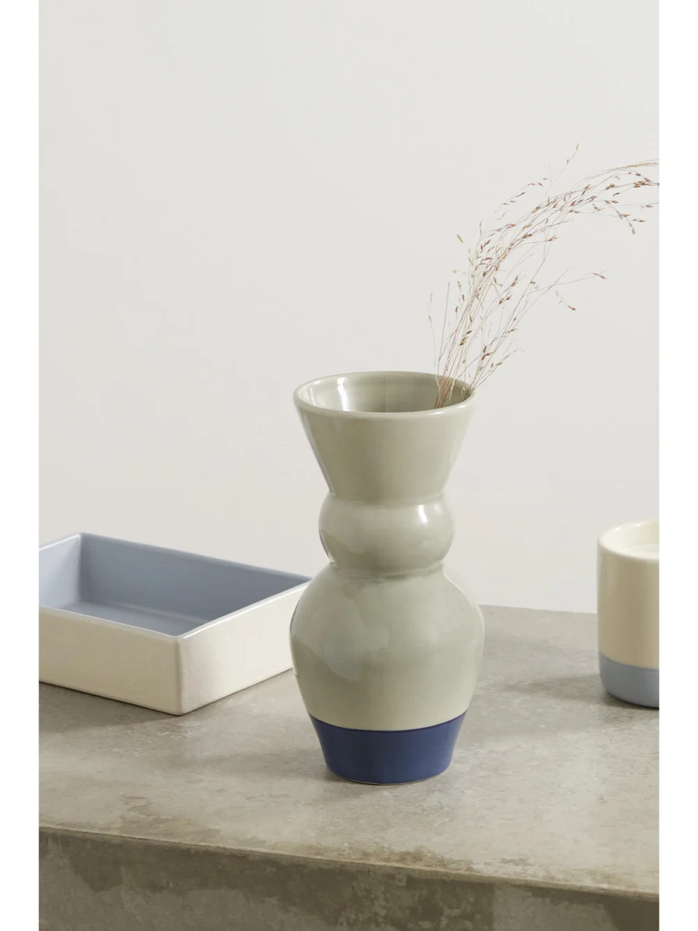 Marloe Marloe Lucie Glazed Ceramic Vase, styled view