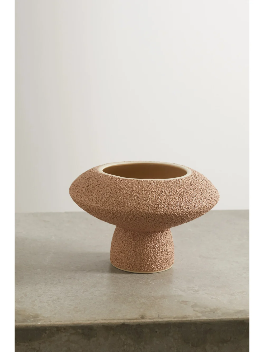 Marloe Marloe Lully Glazed Ceramic Vase in beige