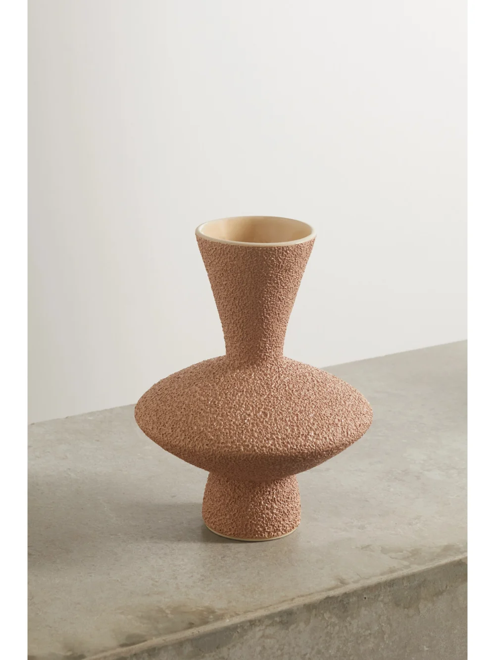 Marloe Marloe Stevie Glazed Ceramic Vase in beige