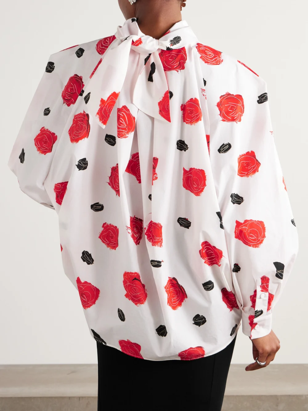 Back view of the Marni Oversized Poplin Blouse