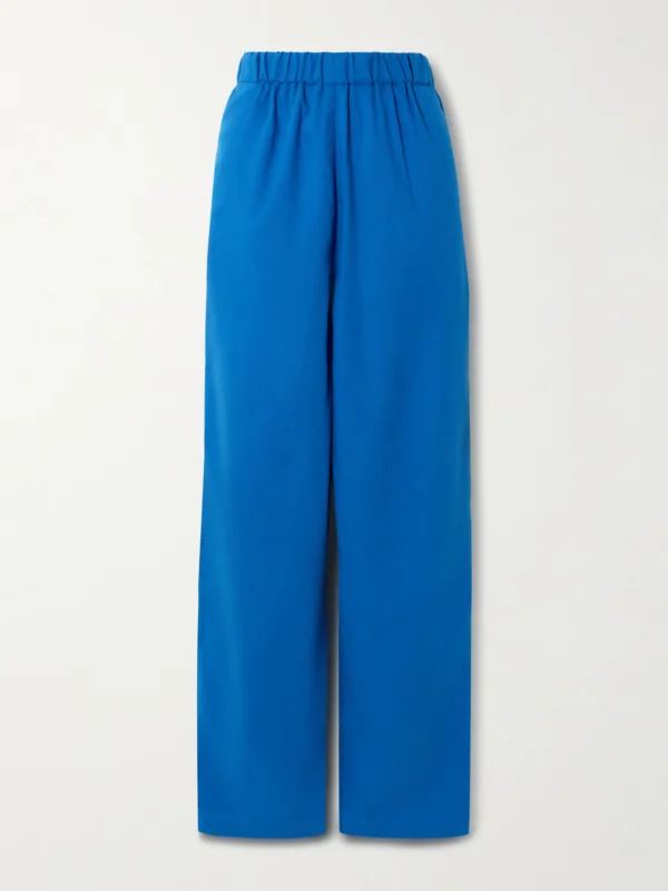 Marrakshi Life Palazzo Cotton-blend Wide-leg Pants