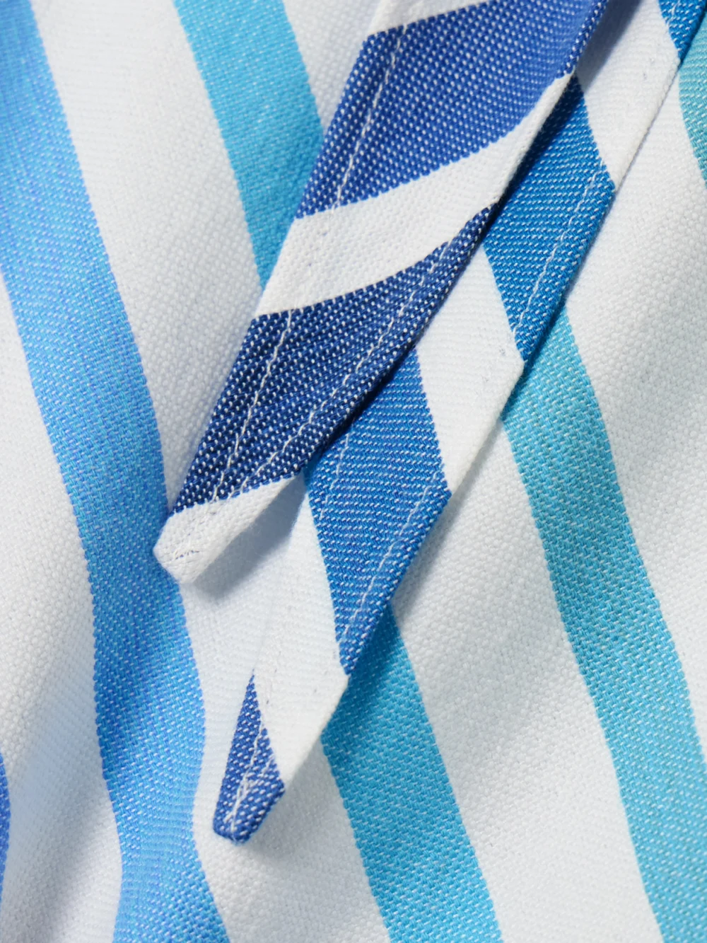 Close-up detail of the Marrakshi Life Striped Cotton-blend Halterneck Top