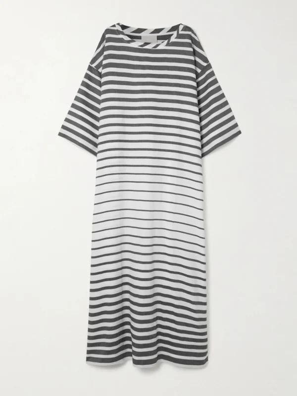 Marrakshi Life Striped Cotton-blend Maxi Dress