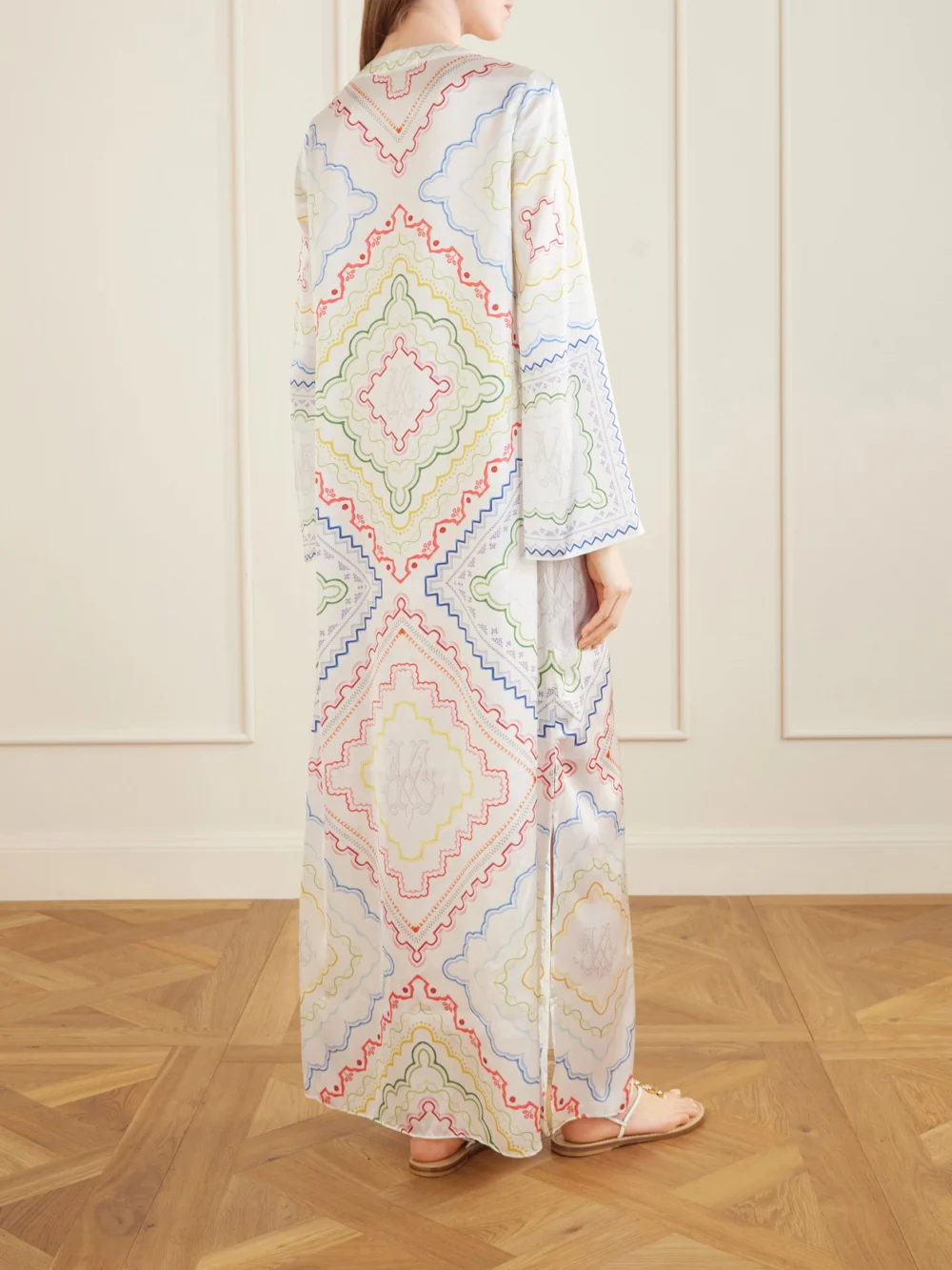 Back view of the Mary Katrantzou Collins Printed Woven Cover-up