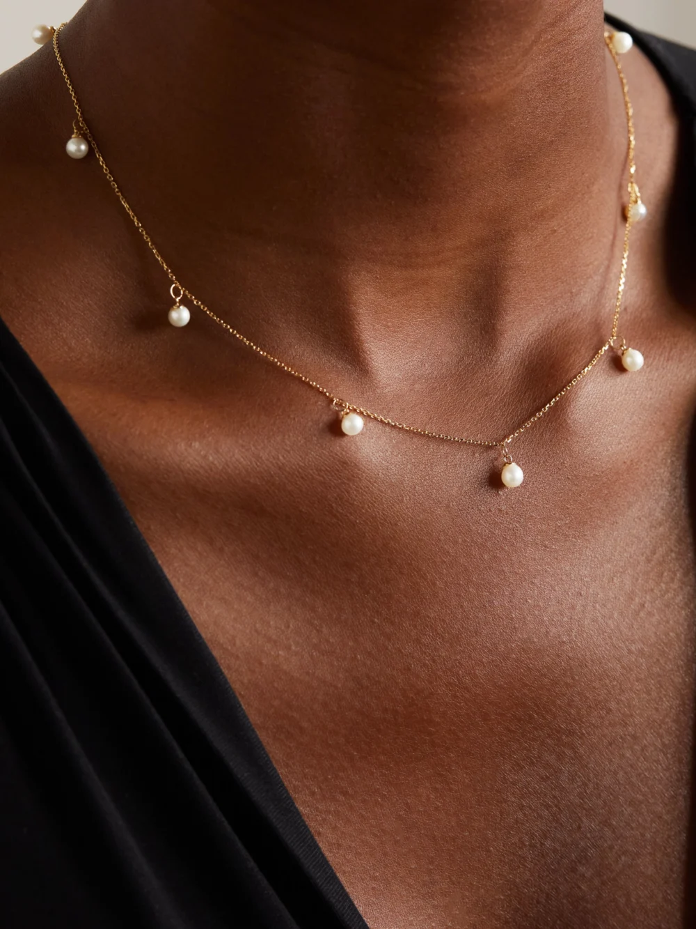 Mateo 14-karat Gold Pearl Necklace, styled view