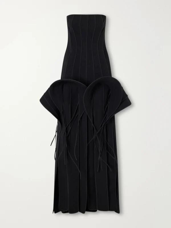 Maticevski Kingdom Strapless Ruffled Paneled Crepe Gown