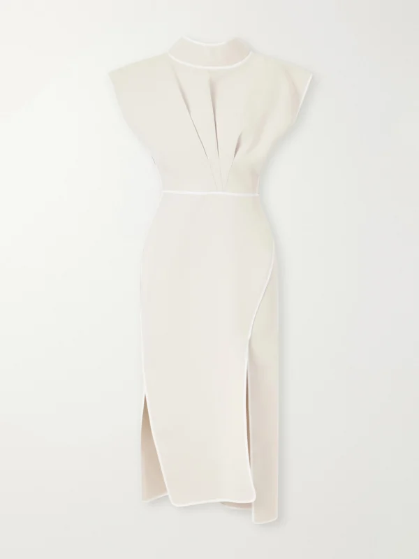 Maticevski Pageant Paneled Crepe Midi Dress