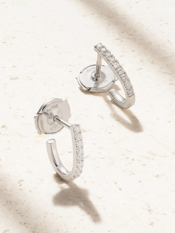 Messika Gatsby Xs 18-karat White Gold Diamond Hoop Earrings