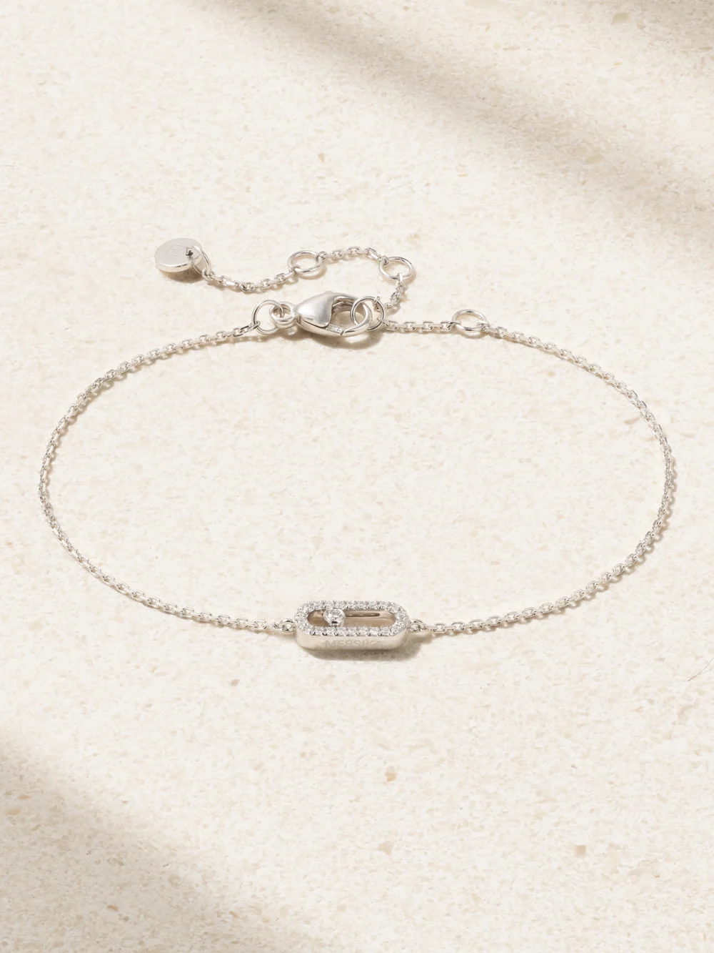 Messika Move Uno 18-karat White Gold Diamond Bracelet in silver