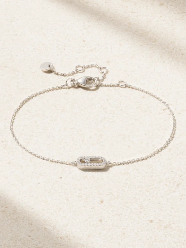 Messika Move Uno 18-karat White Gold Diamond Bracelet