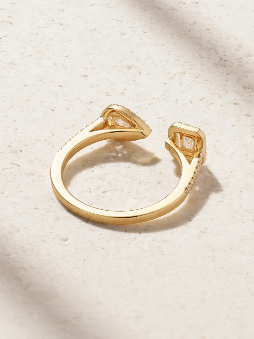 Back view of the Messika My Twin Toi & Moi 18-karat Gold Diamond Ring