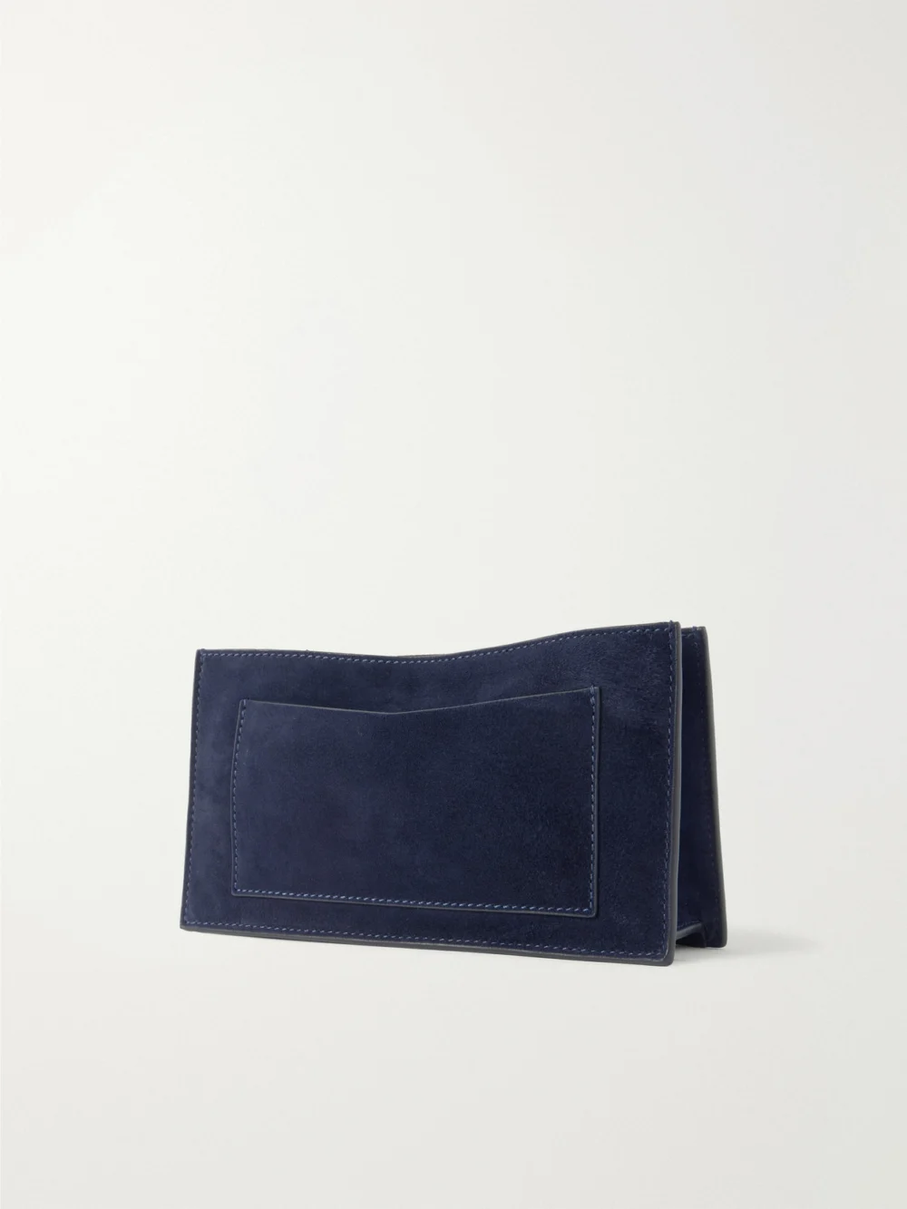 Back view of the Métier Ease 22 Suede Clutch