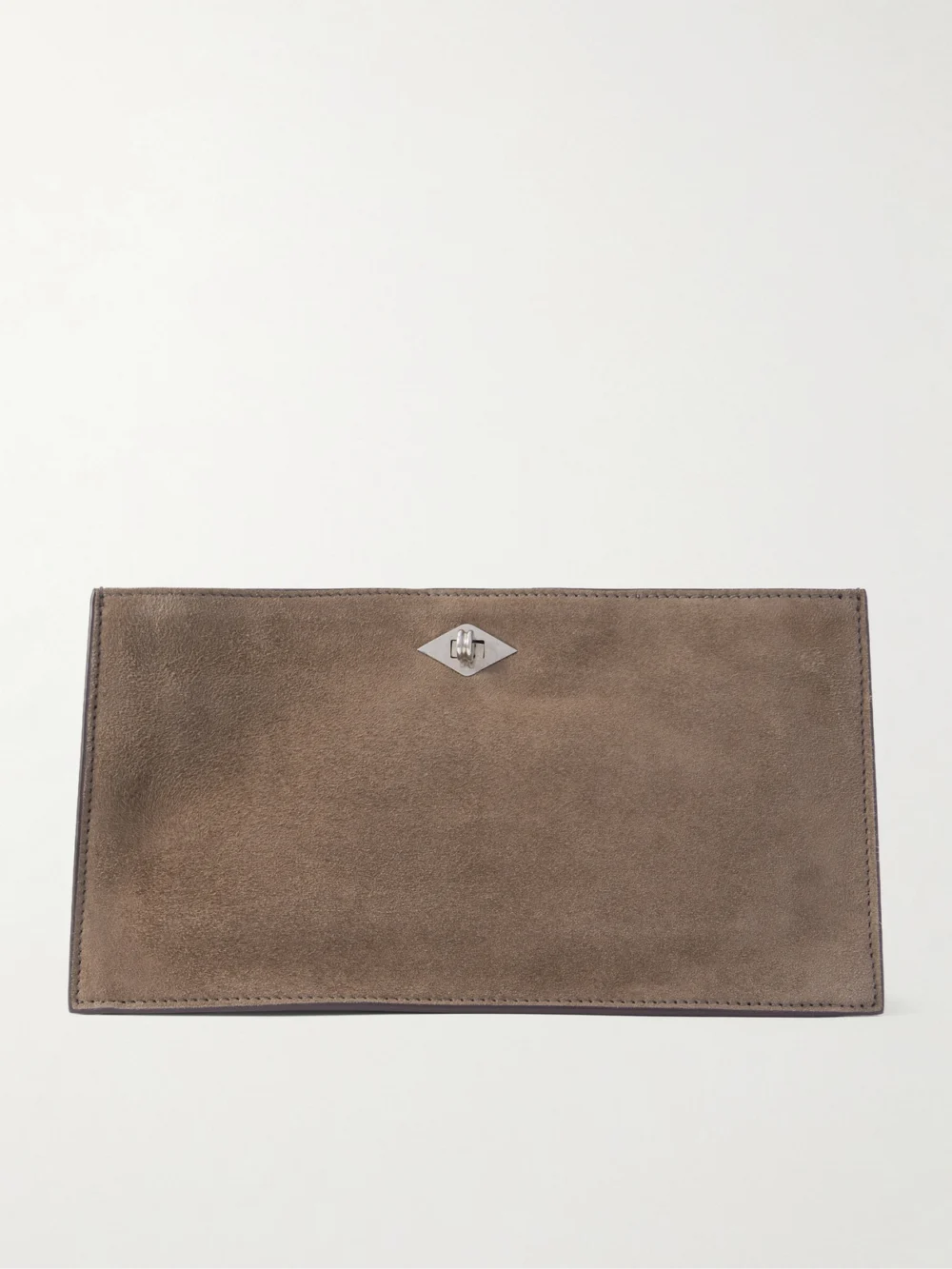 Métier Ease 28 Suede Clutch in taupe