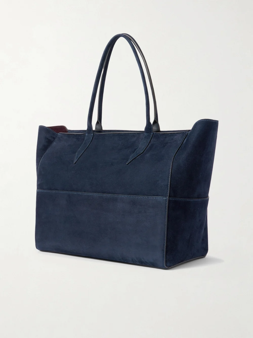 Back view of the Métier Incognito 36 Paneled Suede Tote