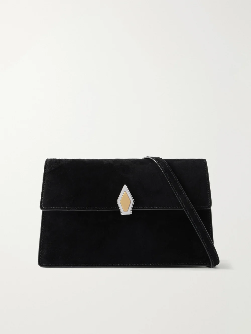 Métier Parallel 22 Small Suede Shoulder Bag in black