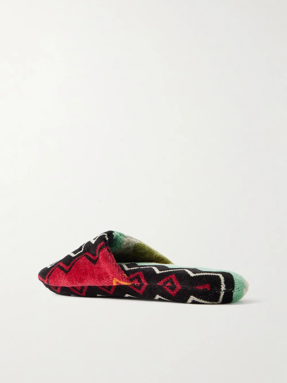 Back view of the Missoni Home Giacomo Striped Cotton-terry Slippers