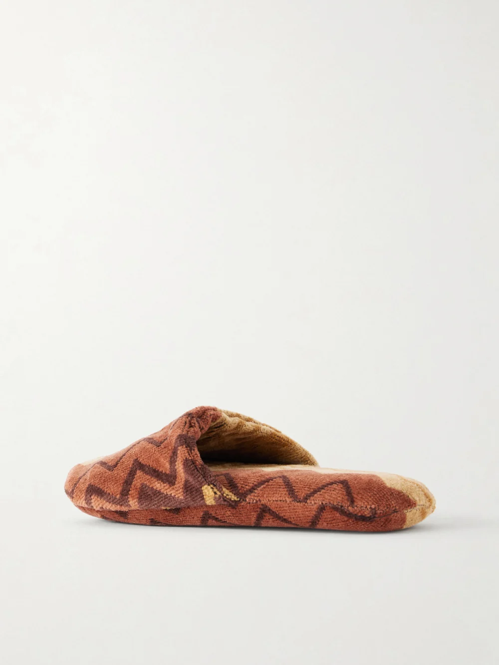 Back view of the Missoni Home Giacomo Striped Cotton-terry Slippers