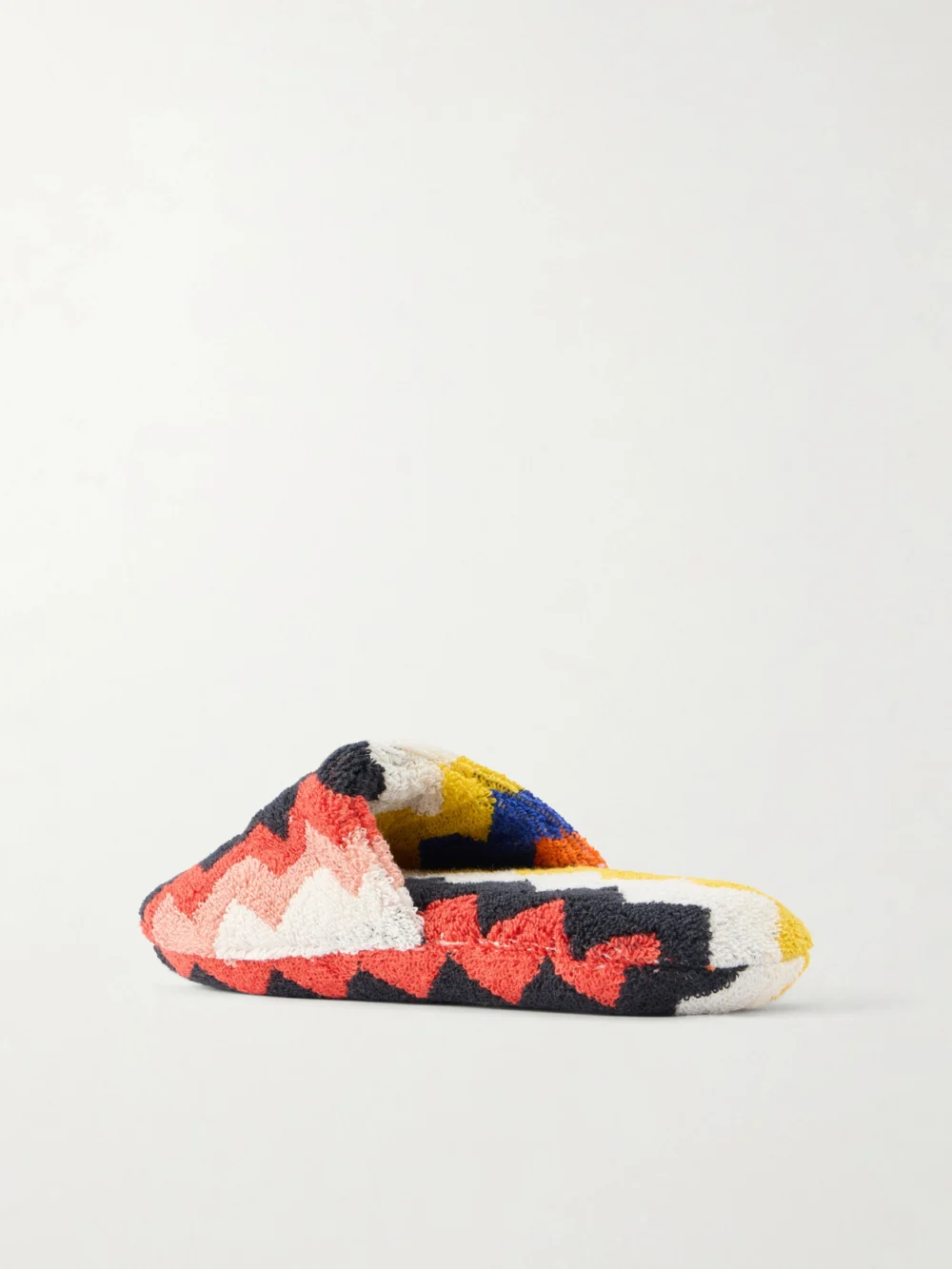 Back view of the Missoni Home Striped Cotton-terry Slippers