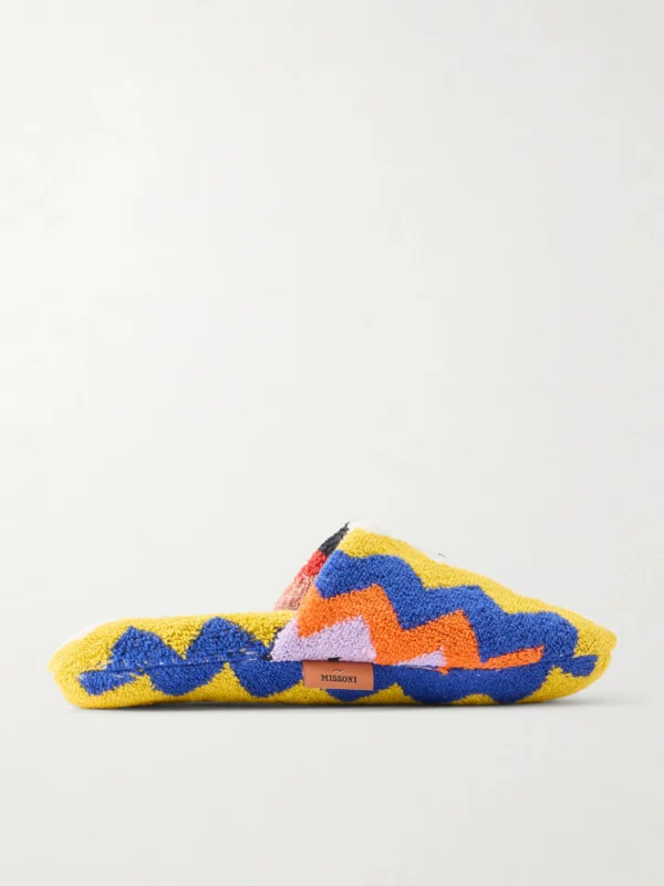 Missoni Home Striped Cotton-terry Slippers