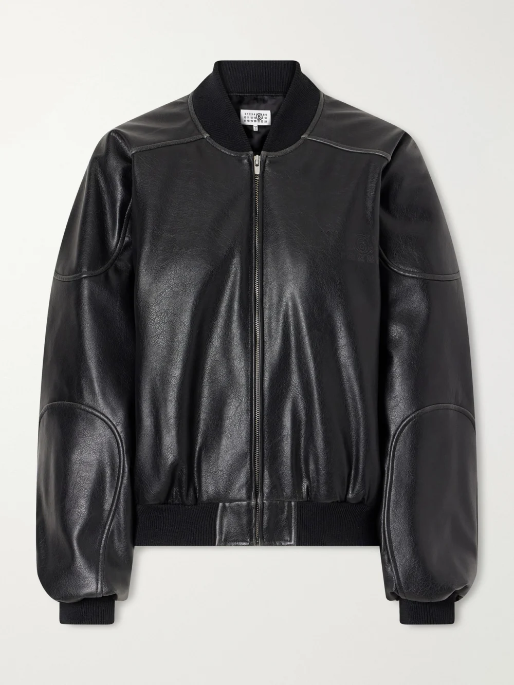 MM6 Maison Margiela Leather-effect Jacket in black