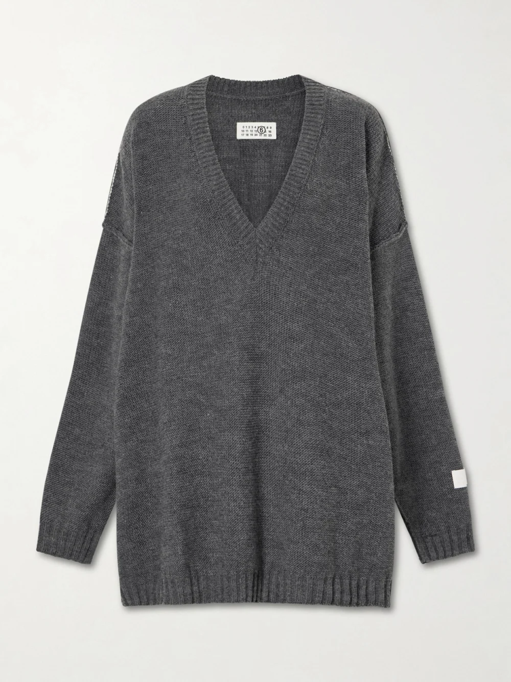 MM6 Maison Margiela Oversized Wool and Alpaca-blend Sweater in gray