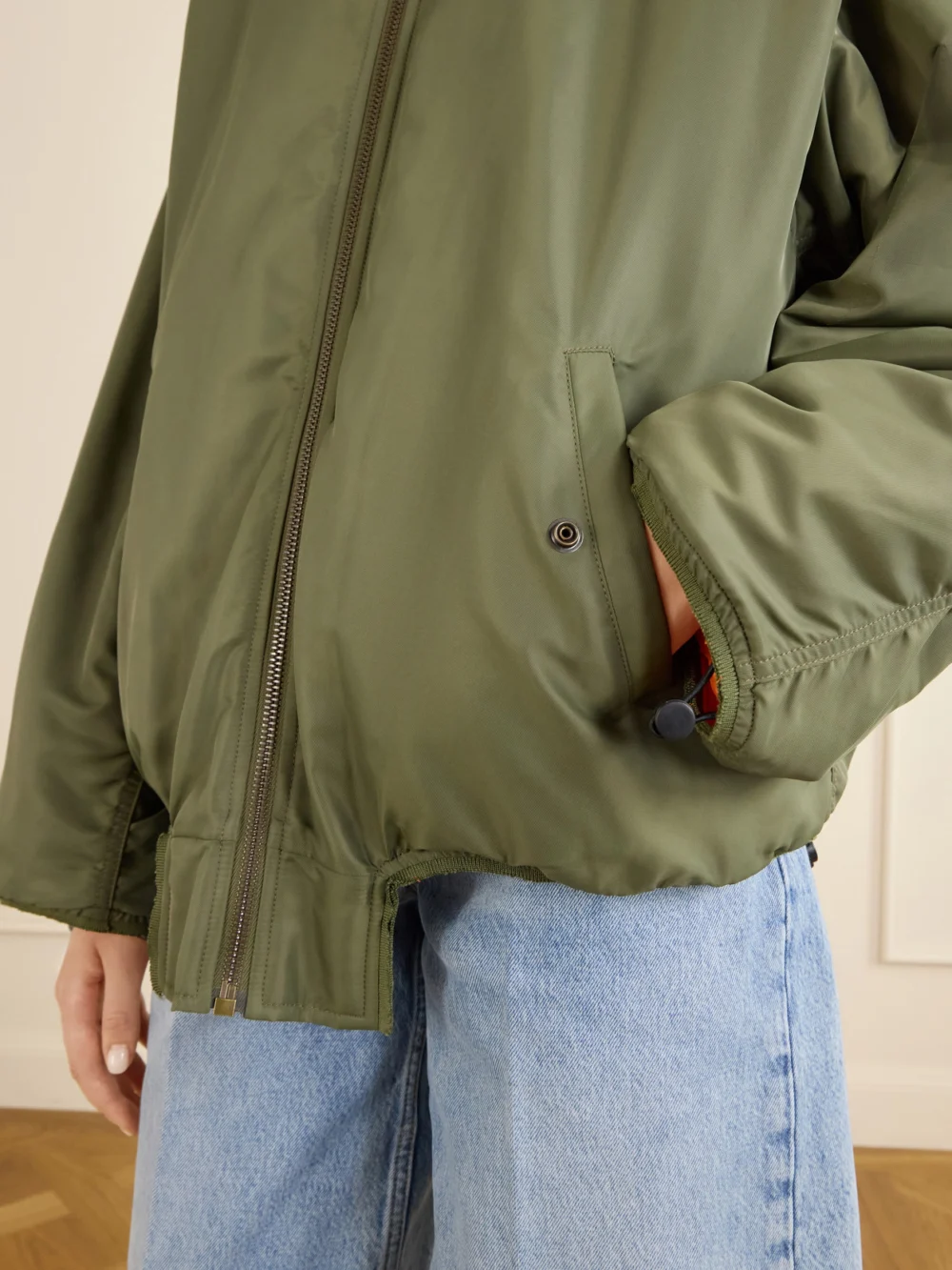 Close-up detail of the MM6 Maison Margiela Shell Jacket